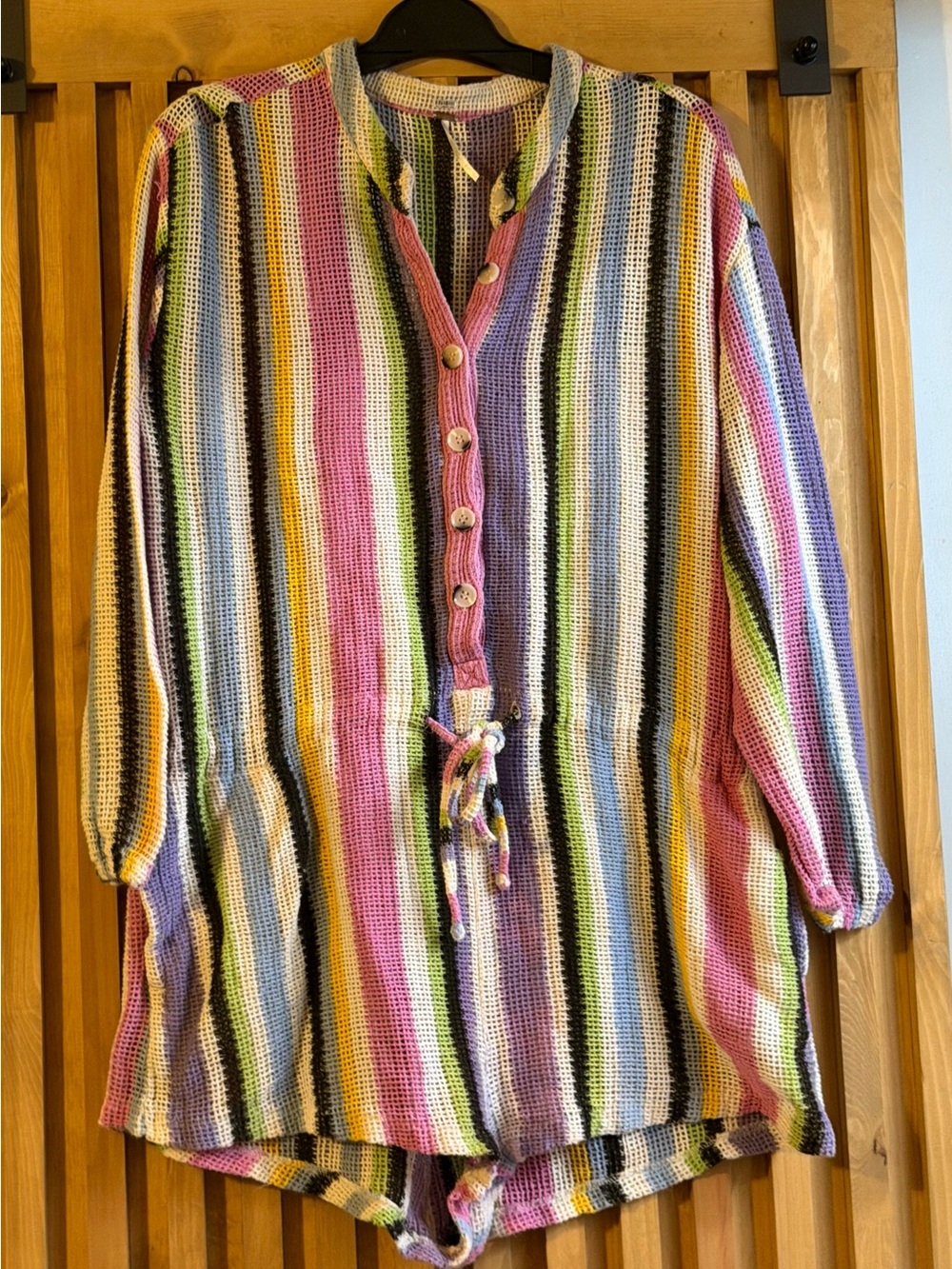 Free People Sun Up Striped Knit Romper
